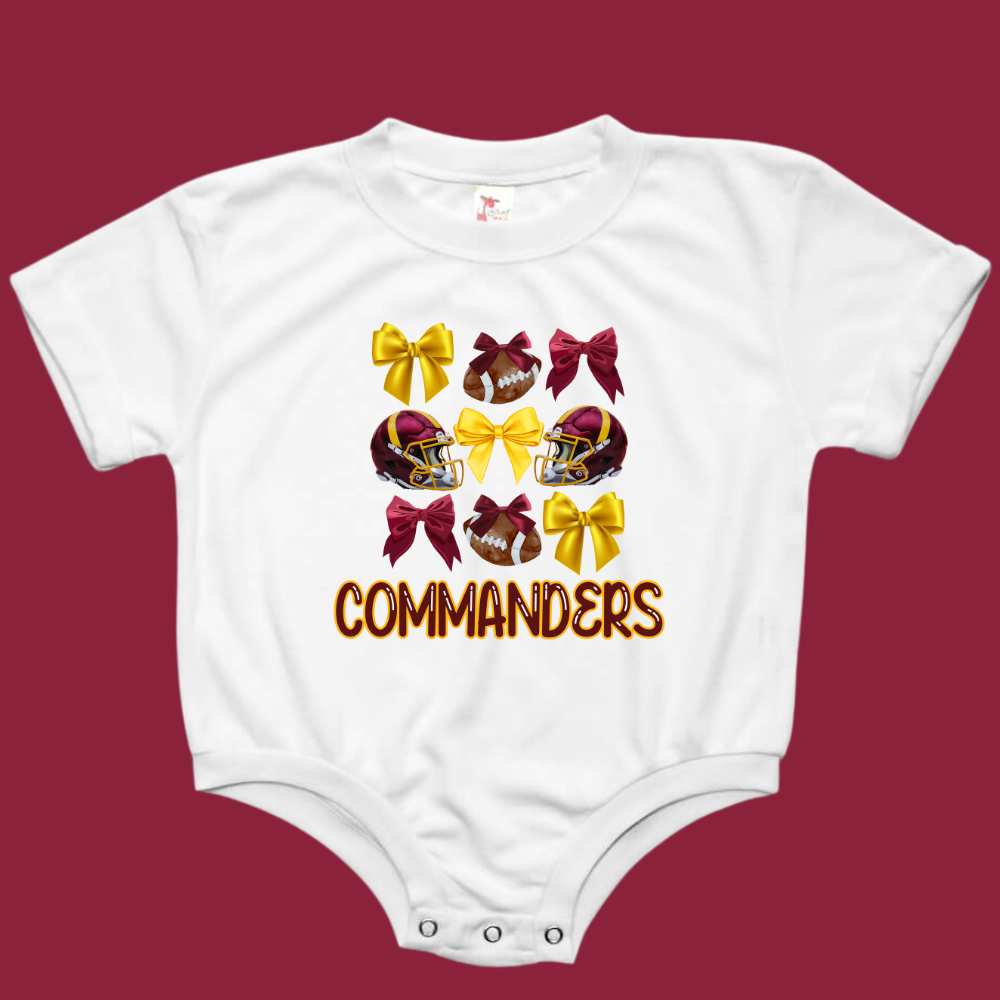 Coquette Washington Commanders Baby Bubble Romper