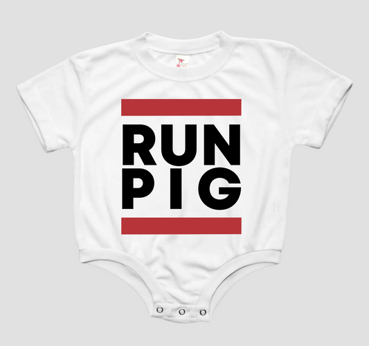RUN PIG Arkansas Baby Bubble Tee Shirt Romper