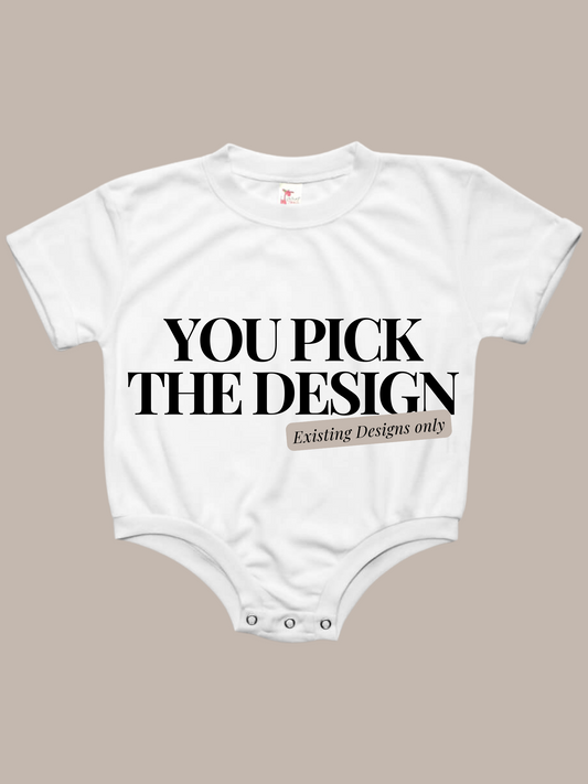 CUSTOM ORDER Baby Bubble Tee Shirt Romper
