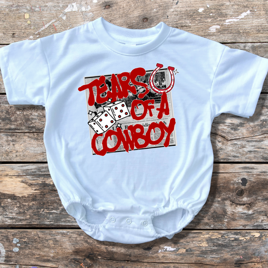 Tears Of A Cowboy Western Baby Bubble Romper