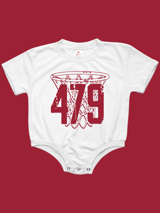 479 Arkansas Basketball Baby Bubble Romper