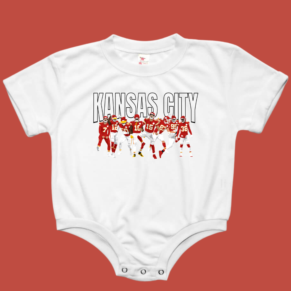 Kansas City Chiefs Team Baby Bubble Romper