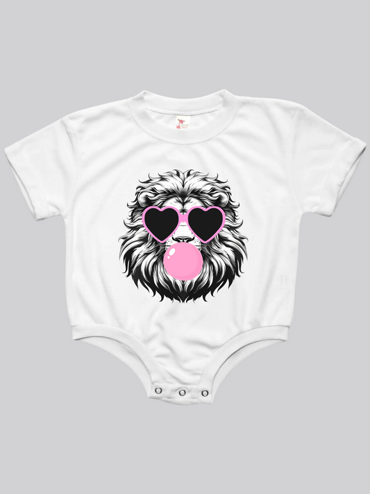Lion Bubbles Baby Bubble Tee Shirt Romper