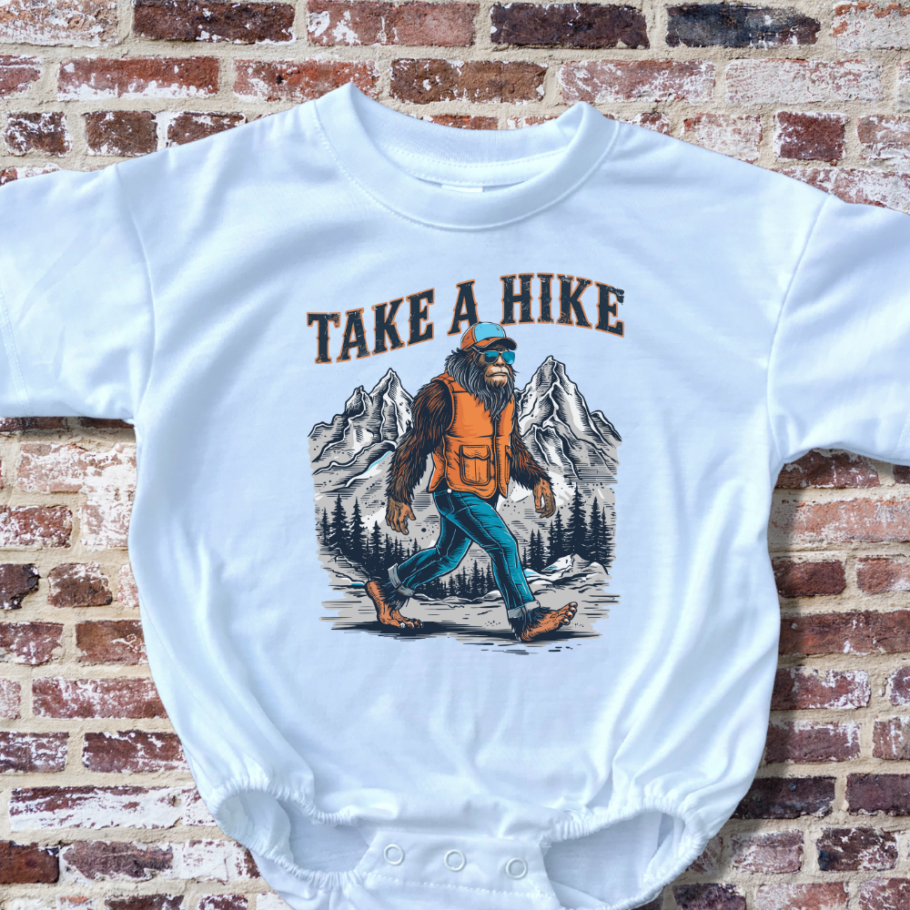 Take a Hike Bigfoot Outdoorsy Baby Bubble Romper