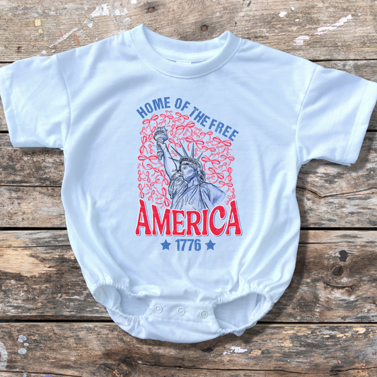 Home Of The Free Baby Bubble Romper
