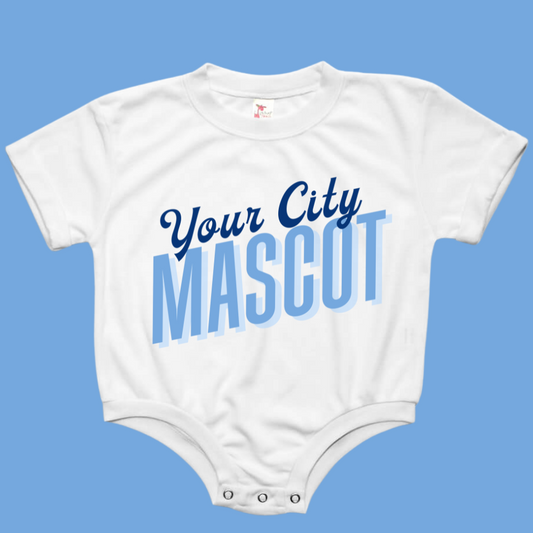 CUSTOM City and Mascot Baby Bubble Romper