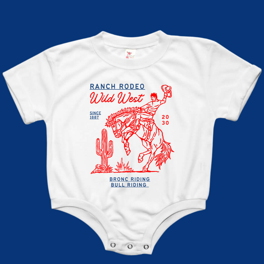 Ranch Rodeo Wild West Baby Bubble Romper