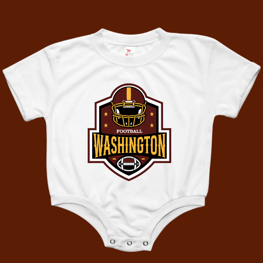 Washington Commanders Helmet Baby Bubble Romper