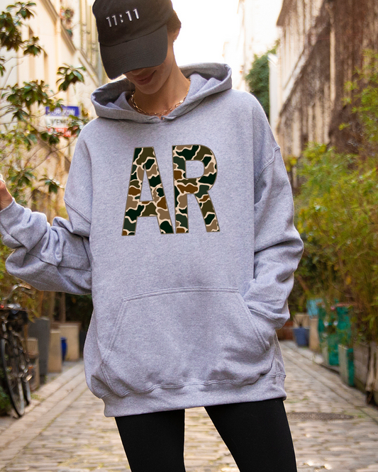 Camo AR Arkansas part 2 Adult Graphic Hoodie