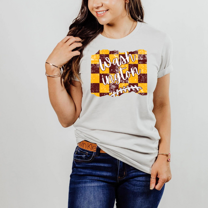 Washington Football Checkered Commanders Adult Graphic Tee
