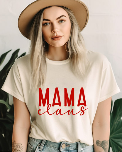 Mama Claus Christmas Adult Tee