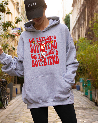 Chant Go Taylor's Boyfriend NFL X Taylor Adult Graphic Hoodie
