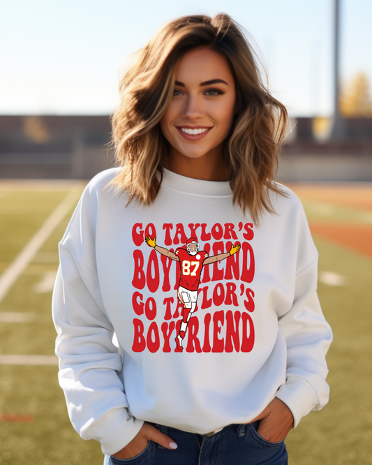 Chant Taylor's Boyfriend Go NFL X Taylor Adult Graphic Crewneck Pullover