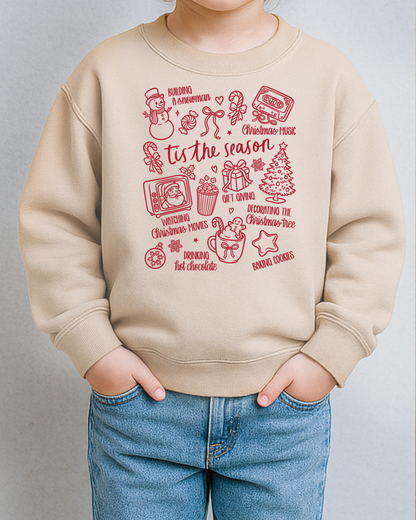 Christmas Doodle Toddler Graphic Sweatshirt