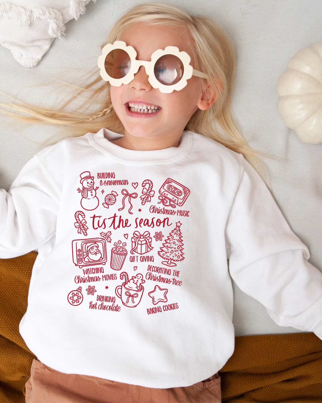 Christmas Doodle Youth Graphic Sweatshirt