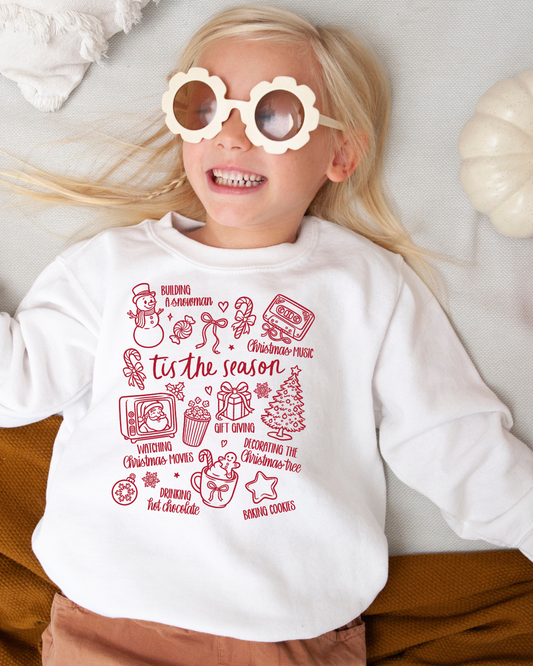 Christmas Doodle Youth Graphic Sweatshirt