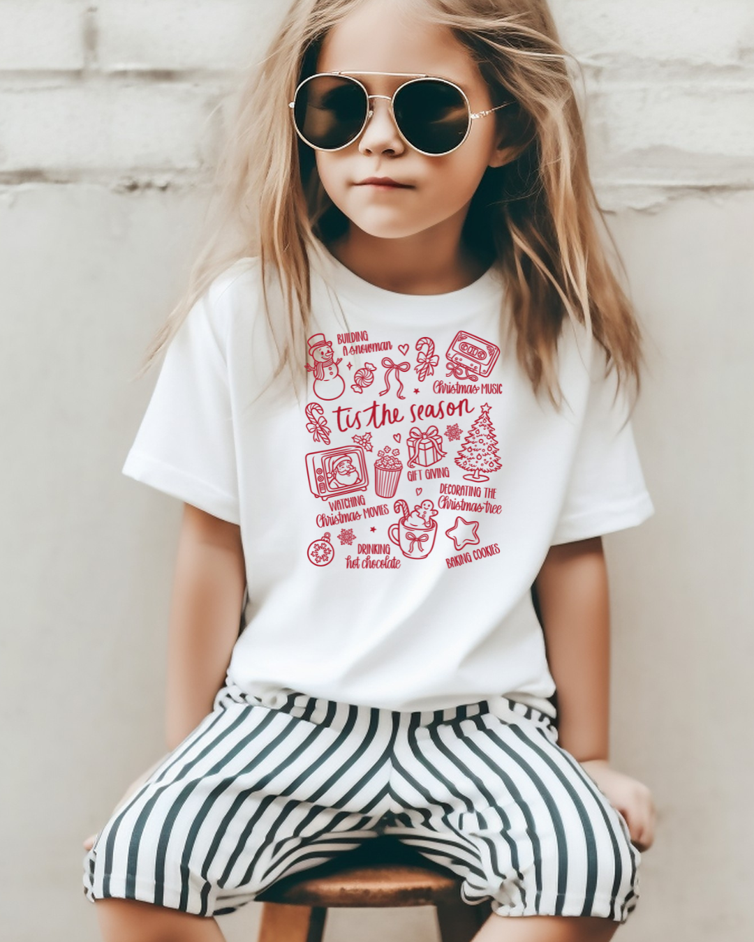Christmas Doodle Youth Graphic Tee