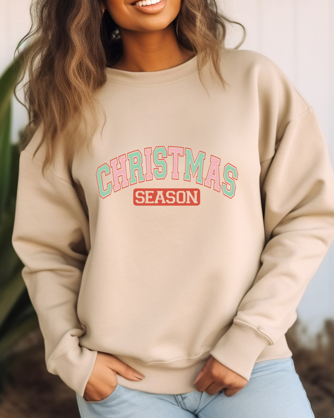 Christmas Season Adult Graphic Crewneck Pullover