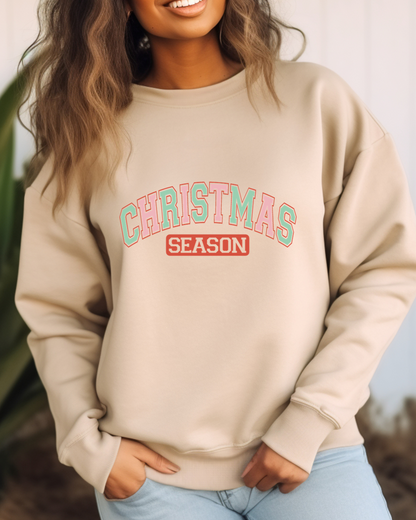 Christmas Season Adult Graphic Crewneck Pullover