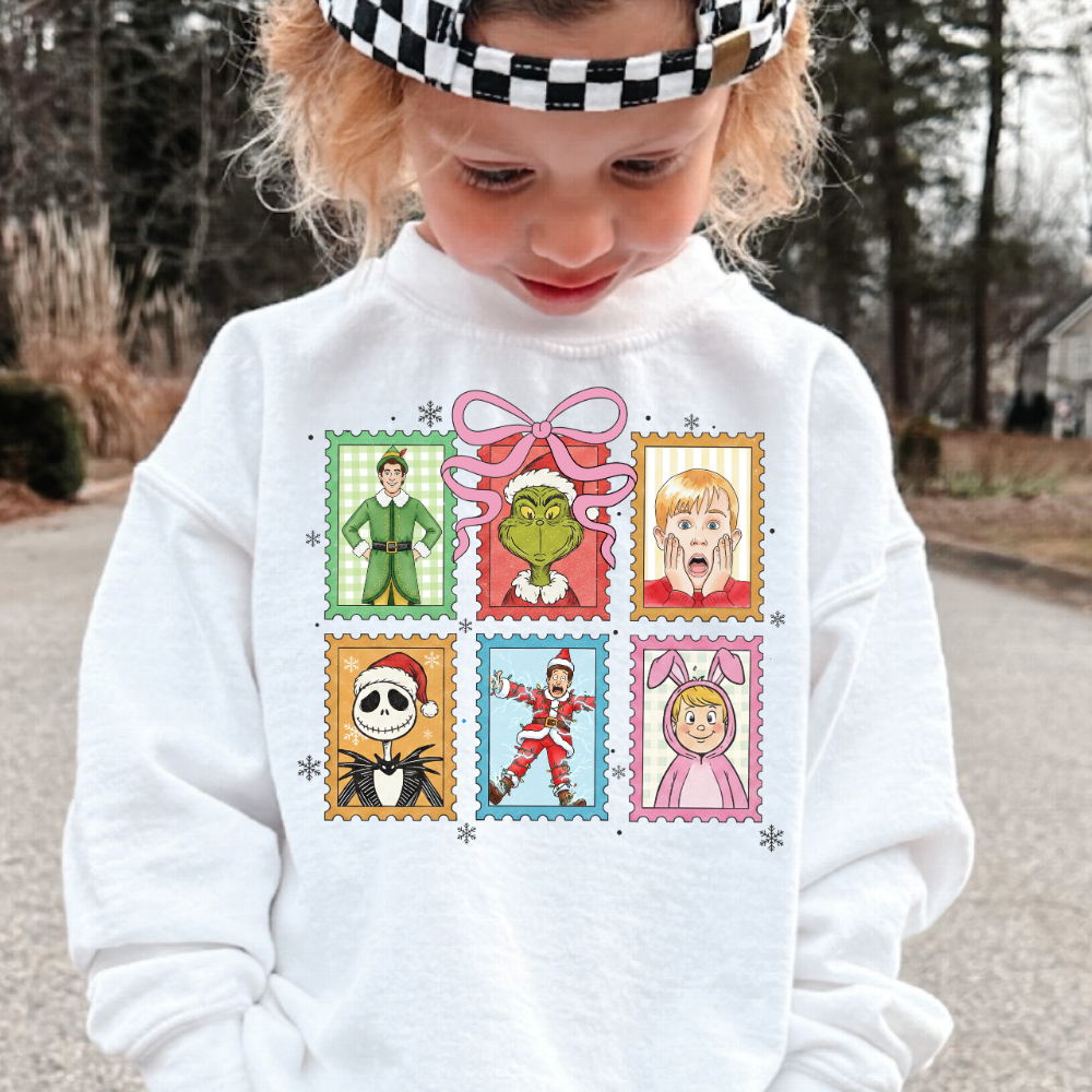 Christmas Stamps Toddler Graphic Sweatshirt