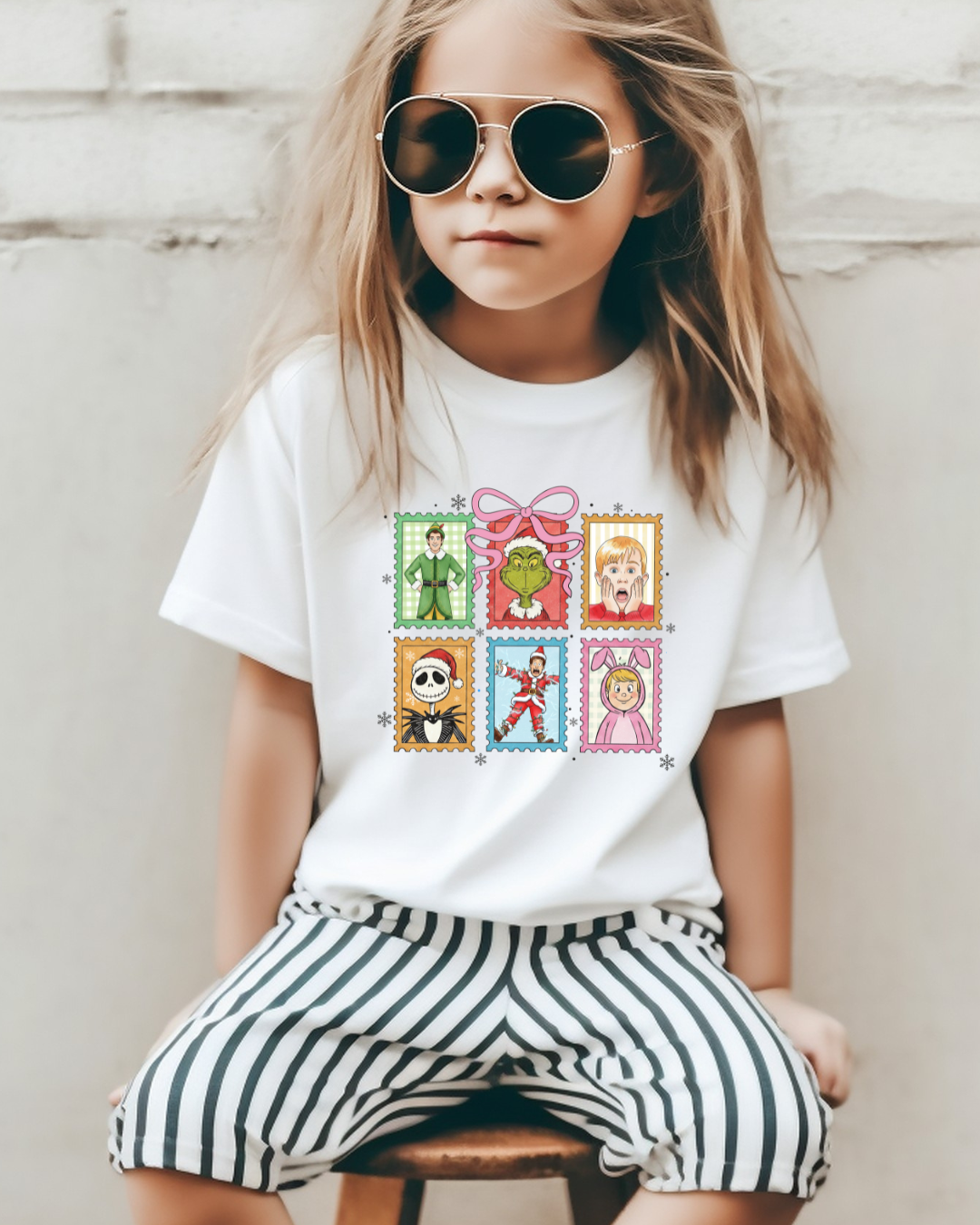 Christmas Stamps Youth Graphic Tee