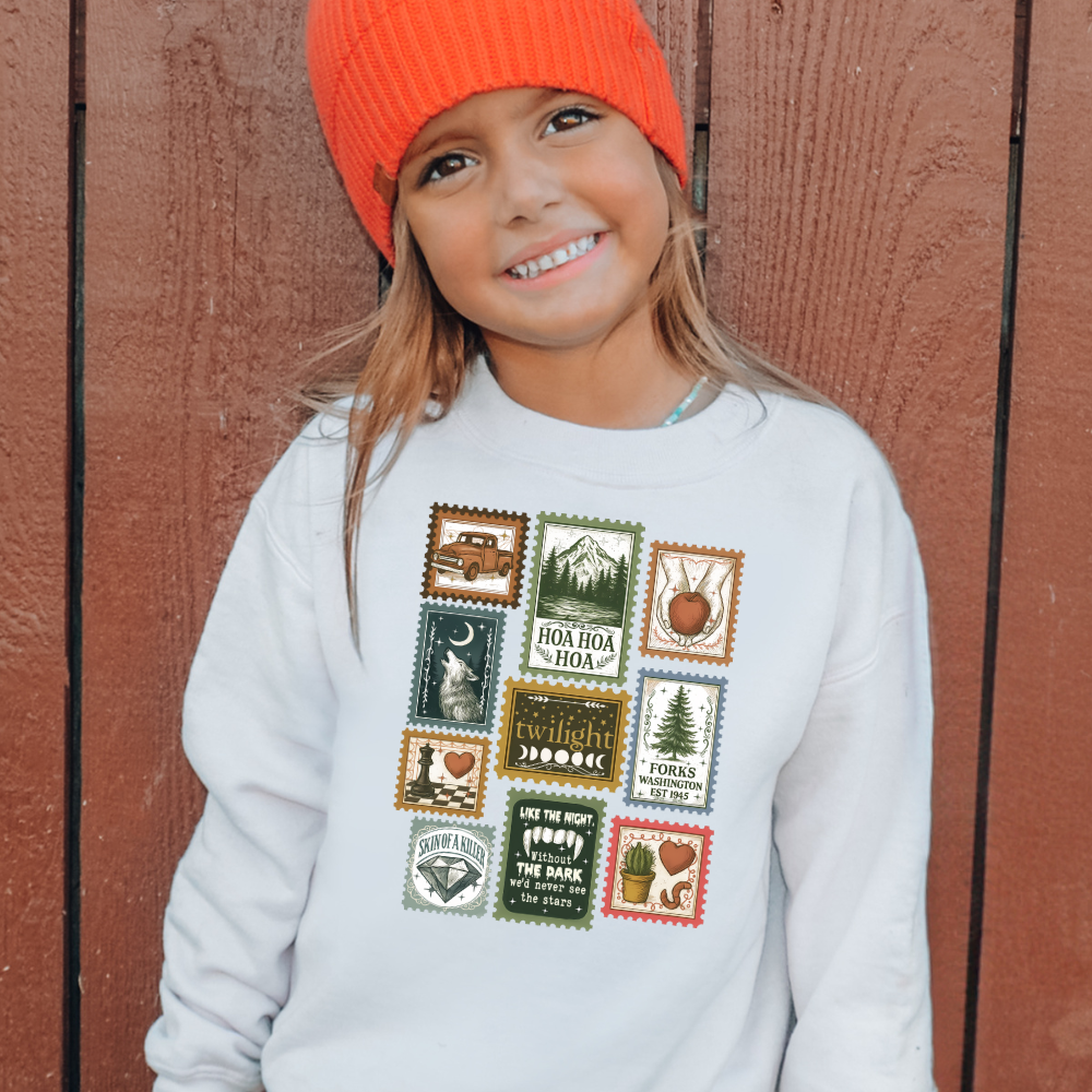 City Of Forks Washington Stamps Twilight Youth Graphic Sweatshirt