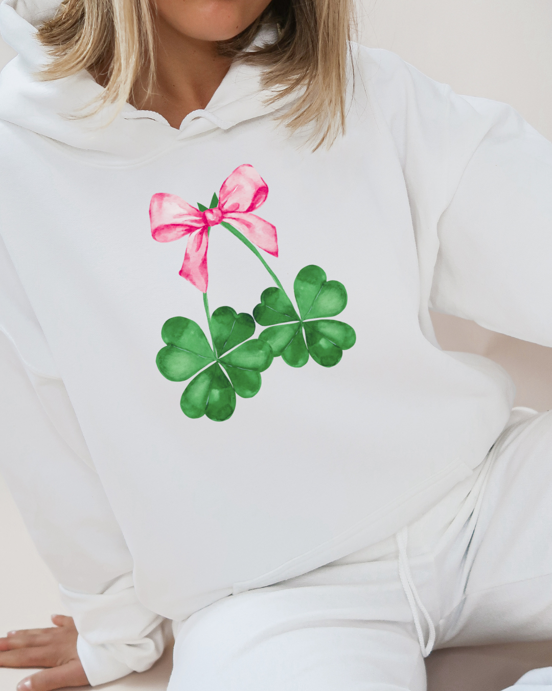 Clover Cherries Lucky Adult Graphic Hoodie