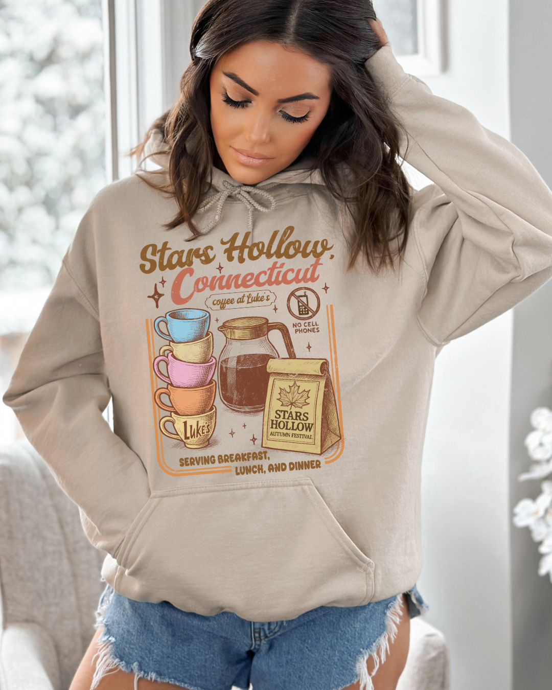 Coffee At Lukes Gilmore Girls Adult Graphic Hoodie
