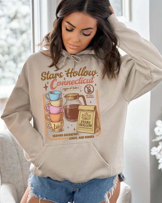 Coffee At Lukes Gilmore Girls Adult Graphic Hoodie