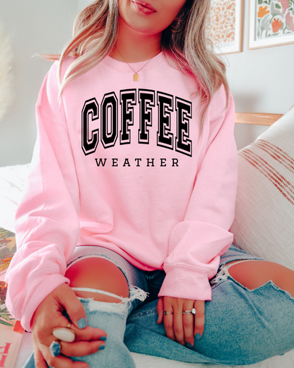 Coffee Season Adult Graphic Crewneck Pullover