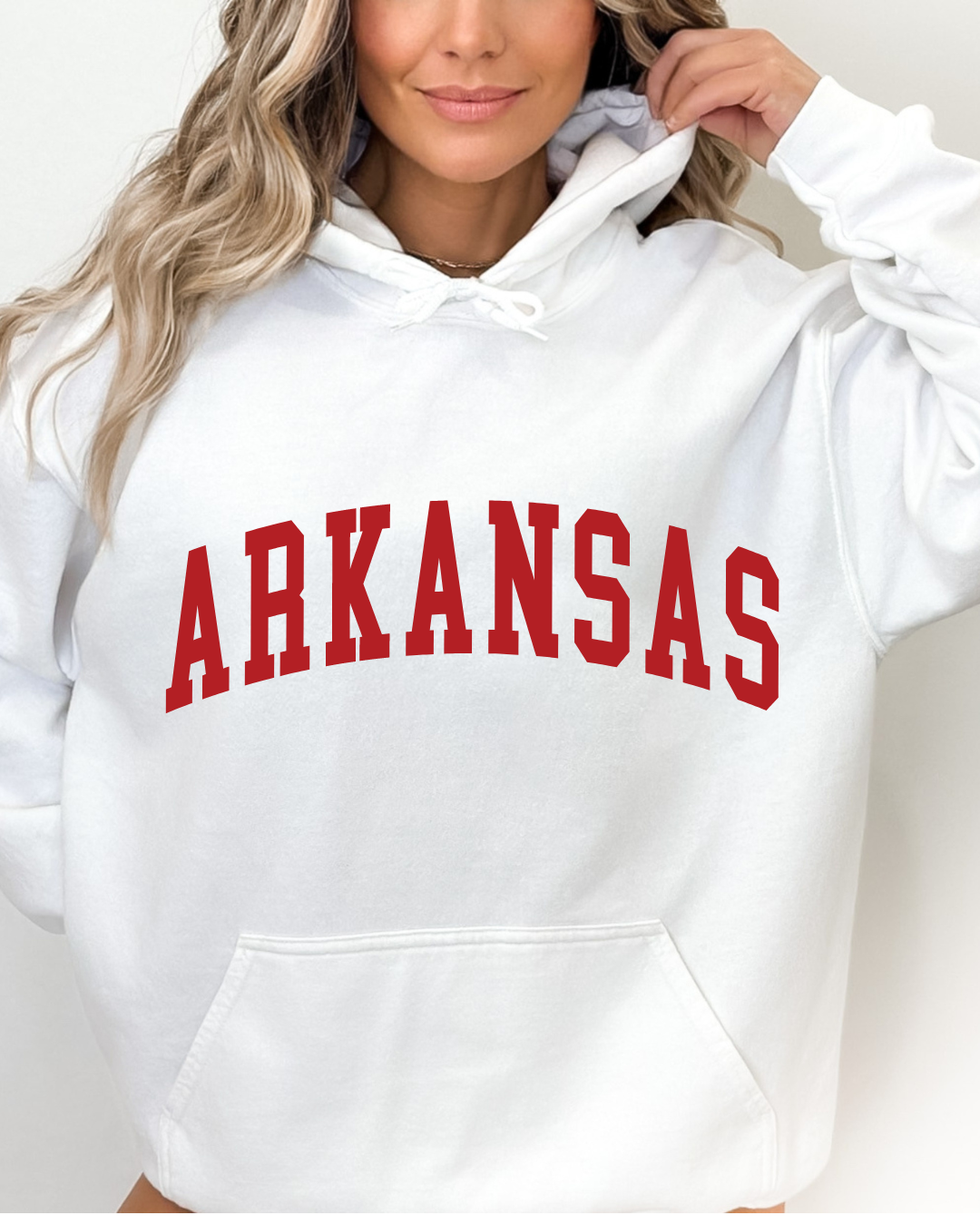 Collegiate Arkansas Adult Hoodie (Red)