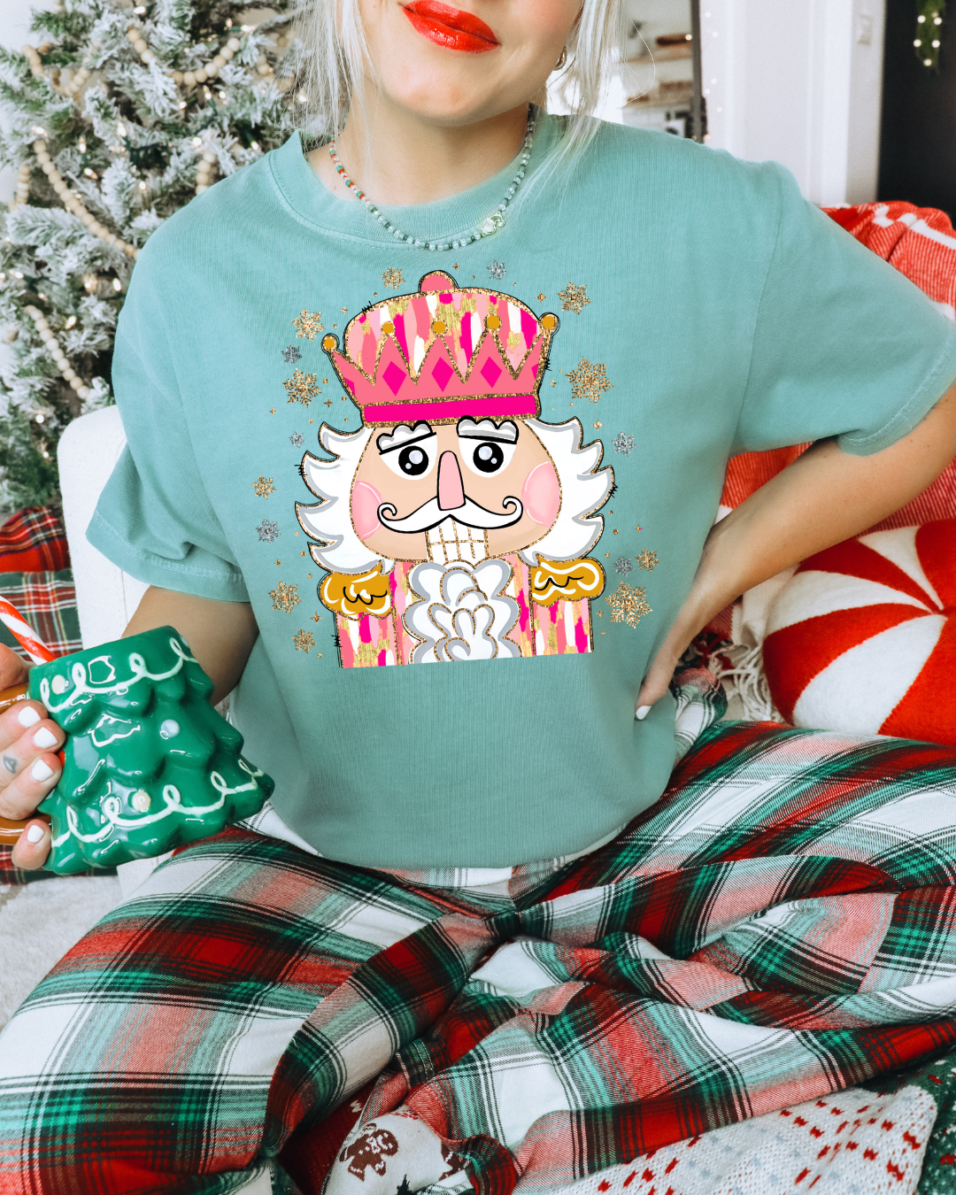 Colorful Coquette Glitter Nutcracker Adult Graphic T-Shirt