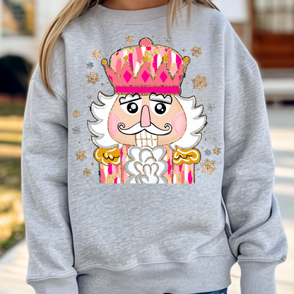 Colorful Coquette Glitter Nutcracker Youth Graphic Sweatshirt