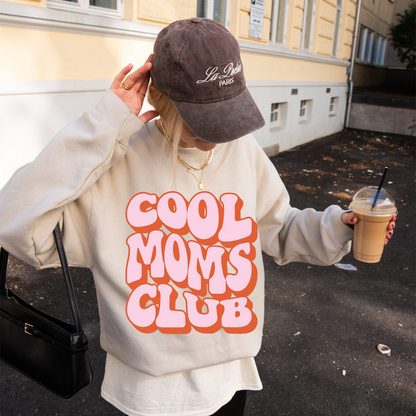 Cool Moms Club Adult Graphic Crewneck Pullover