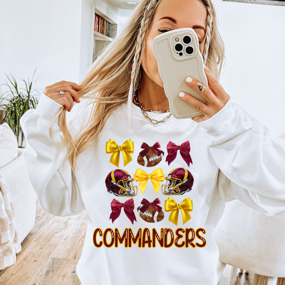 Coquette Washington Commanders Adult Graphic Crewneck Pullover