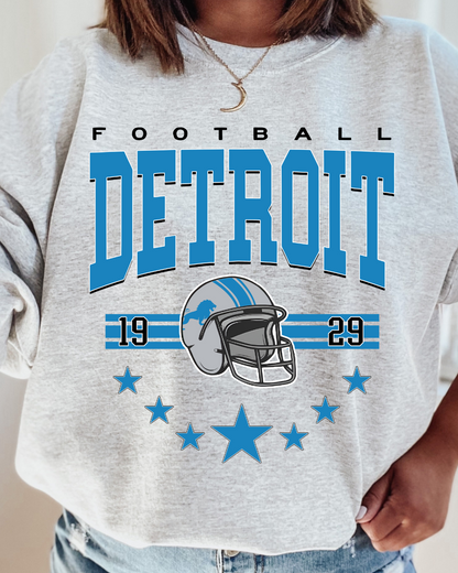 DETROIT LIONS FOOTBALL NFL X Taylor Adult Graphic Crewneck Pullover