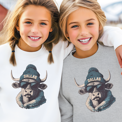 Dallas Cowboys Beanie Youth Graphic Sweatshirt