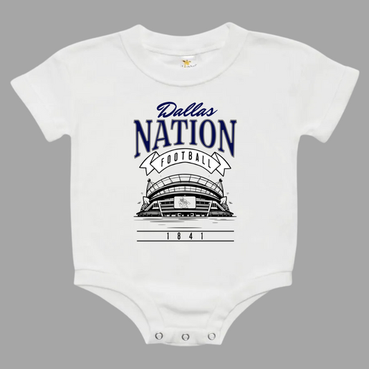 Dallas Nation Football Baby Bubble Romper