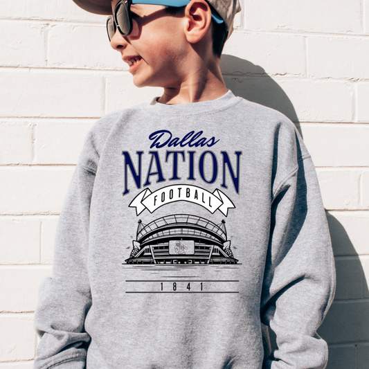 Dallas Nation Football Youth Graphic Sweatshirt