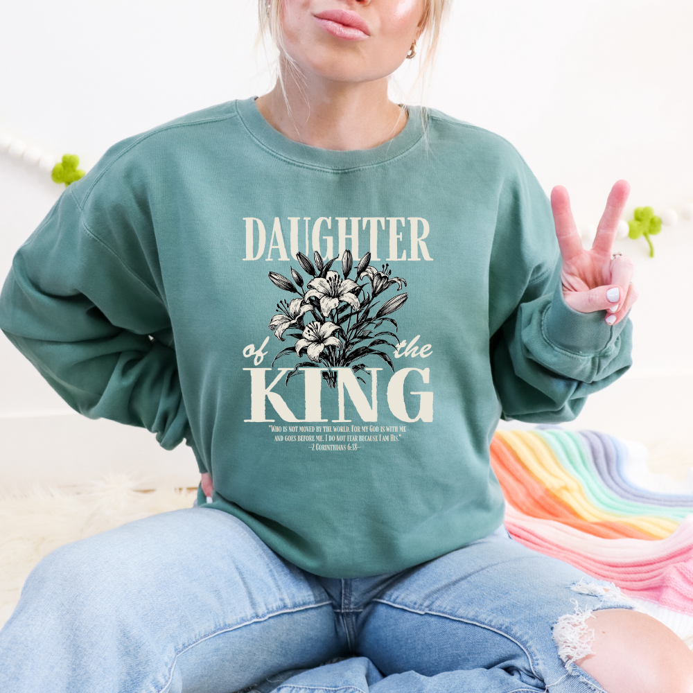 Daughter Of The King Christian Adult Graphic Crewneck Pullover
