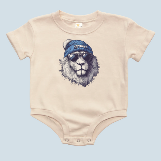 Detroit Lions Beanie Baby Bubble Romper