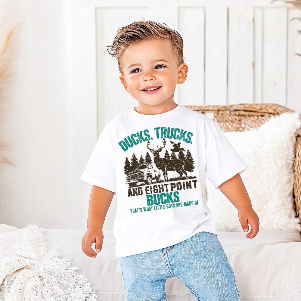 Ducks, Trucks, 8 Point Bucks Toddler Graphic Tee