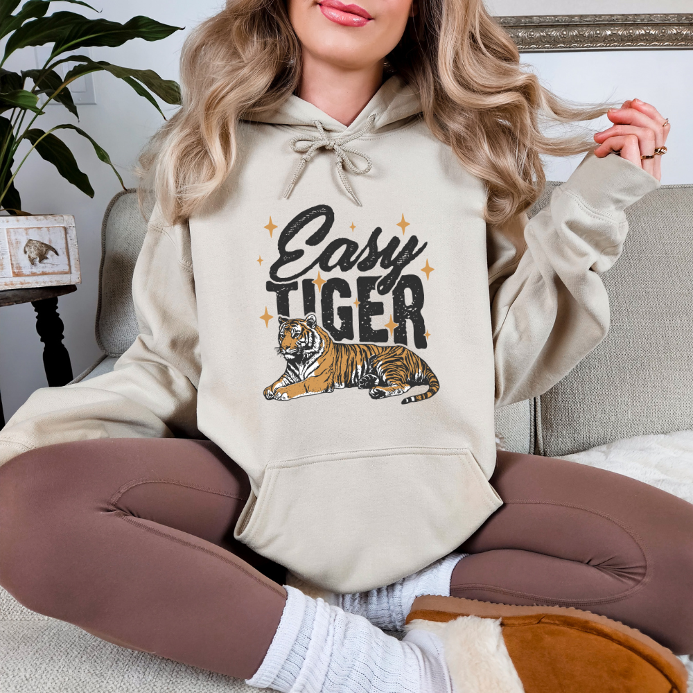 Easy Tiger Retro Band Adult Graphic Hoodie