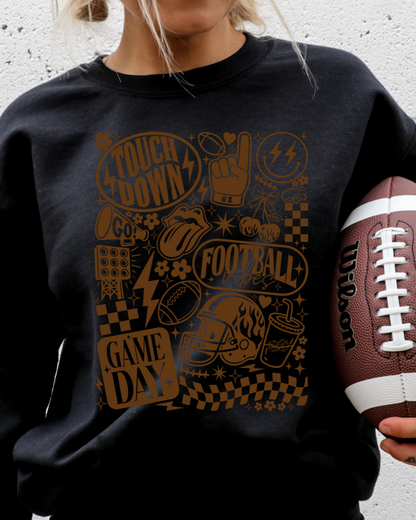Everything Football Vintage Adult Graphic Crewneck Pullover