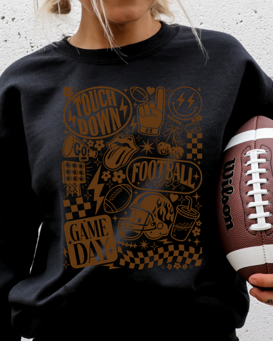 Everything Football Vintage Adult Graphic Crewneck Pullover