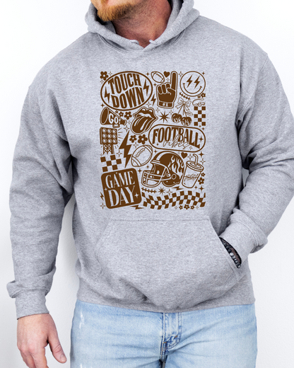 Everything Football Vintage Adult Graphic Hoodie