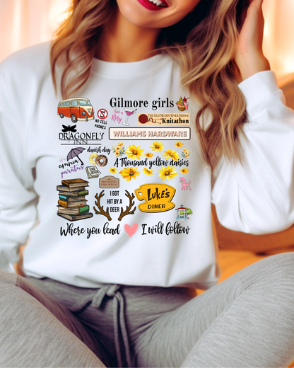 Everything Gilmore Girl Adult Graphic Crewneck Pullover