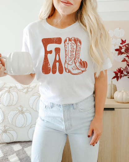 Fall Western Boots Adult Graphic Tee