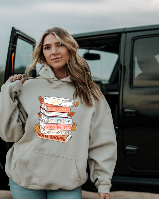 Fall Gilmore Girl Books Adult Graphic Hoodie