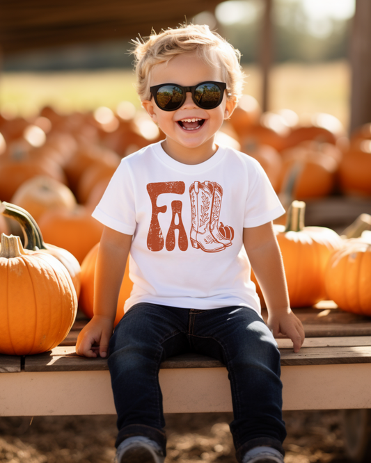 Fall Western Boots Toddler Graphic Tee